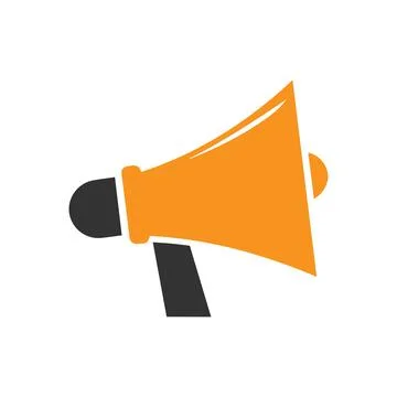 Megaphone icon logo design template isolated illustration Stock Illustration