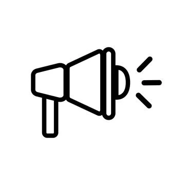 Megaphone icon. Loudspeaking and calling out. Vectors. Stock Illustration