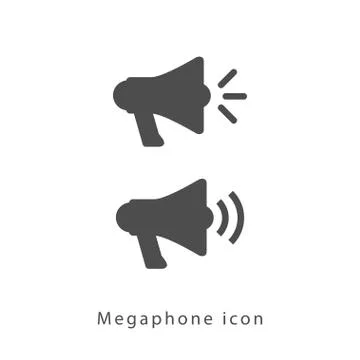 Megaphone icon set. Stock Illustration