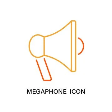 Megaphone Icon. Simple Logo Element Stock Illustration