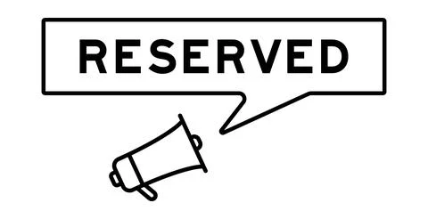 Megaphone icon with speech bubble in word reserved on white background イラスト素材