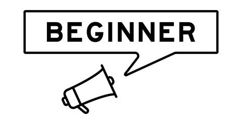 Megaphone icon with speech bubble in word beginner on white background イラスト素材