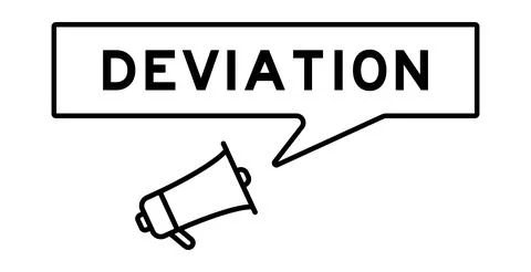 Megaphone icon with speech bubble in word deviation on white background Stock Illustration