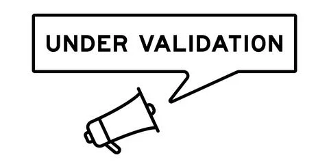Megaphone icon with speech bubble in word under validation on white backgroun Stock Illustration