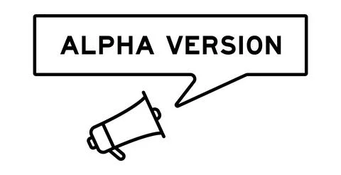 Megaphone icon with speech bubble in word alpha version on white background Illustrazione stock
