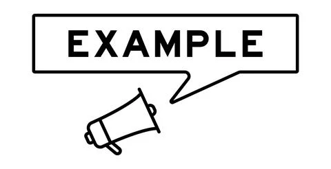 Megaphone icon with speech bubble in word example on white background 库存插图