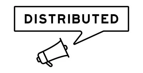 Megaphone icon with speech bubble in word distributed on white background Ilustração Stock
