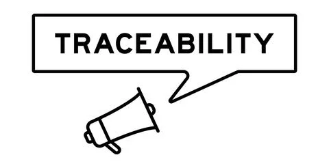 Megaphone icon with speech bubble in word traceability on white background Stock Illustration