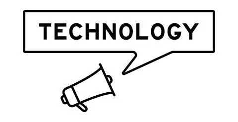 Megaphone icon with speech bubble in word technology on white background Stock Illustration