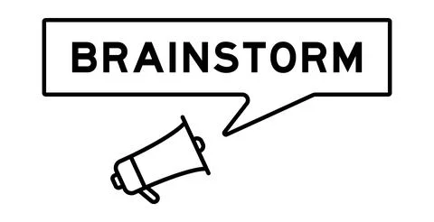 Megaphone icon with speech bubble in word brainstorm on white background Illustrazione stock