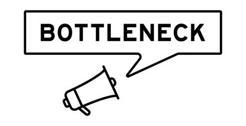 Megaphone icon with speech bubble in word bottleneck on white background イラスト素材