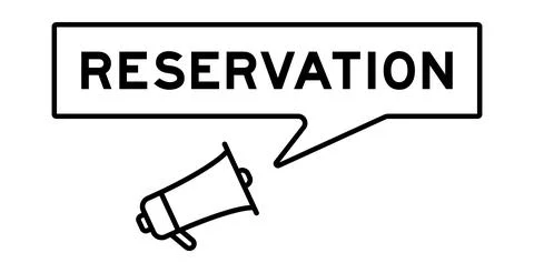 Megaphone icon with speech bubble in word reservation on white background イラスト素材