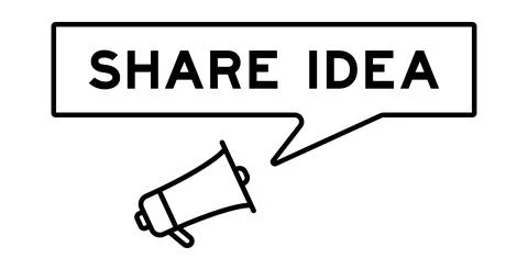 Megaphone icon with speech bubble in word share idea on white background Stock Illustration