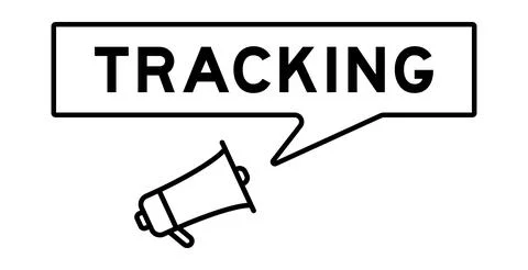 Megaphone icon with speech bubble in word tracking on white background Stock Illustration