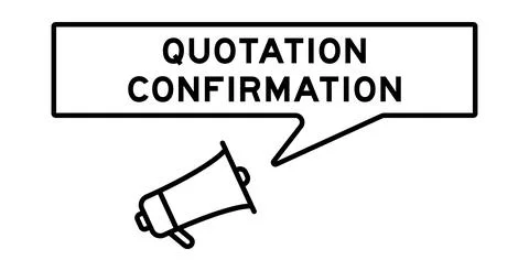 Megaphone icon with speech bubble in word quotation confirmation on white b.. 스톡 일러스트