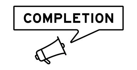 Megaphone icon with speech bubble in word completion on white background 스톡 일러스트
