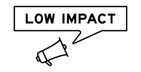 Megaphone icon with speech bubble in word low impact on white background 스톡 일러스트