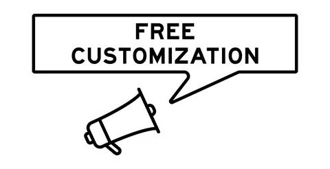 Megaphone icon with speech bubble in word free customization on white backg.. Stock Illustration