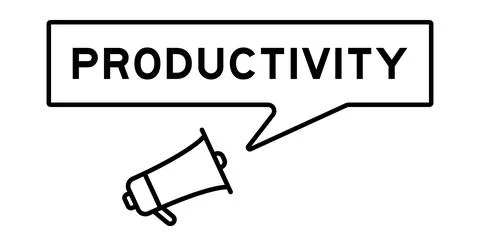 Megaphone icon with speech bubble in word productivity on white background Stock Illustration