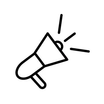 Megaphone icon template Stock Illustration