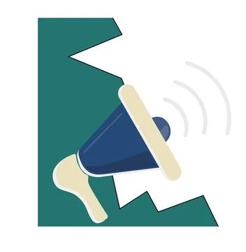 Megaphone icon, vector announcement, isolated megafone sign. Vector Stock Illustration