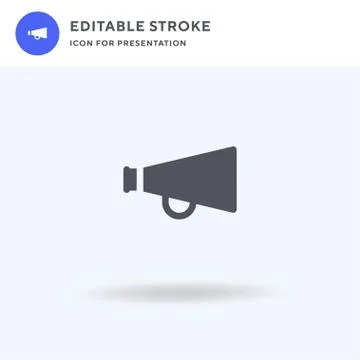 Megaphone icon vector, filled flat sign, solid pictogram isolated on white, l イラスト素材