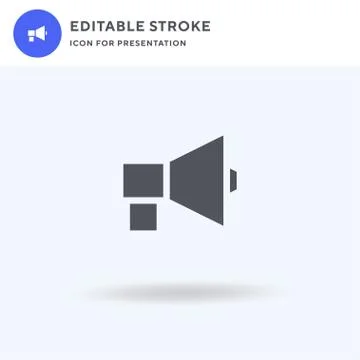 Megaphone icon vector, filled flat sign, solid pictogram isolated on white, logo Stock Illustration