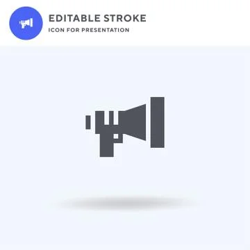 Megaphone icon vector, filled flat sign, solid pictogram isolated on white, logo イラスト素材