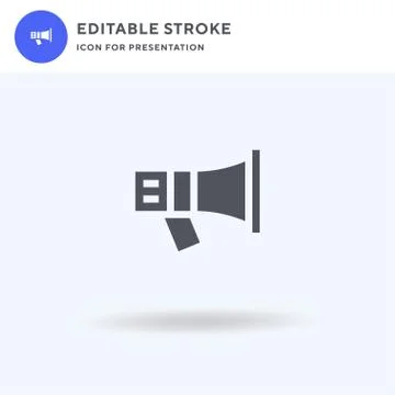 Megaphone icon vector, filled flat sign, solid pictogram isolated on white, logo イラスト素材