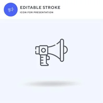 Megaphone icon vector, filled flat sign, solid pictogram isolated on white, logo イラスト素材