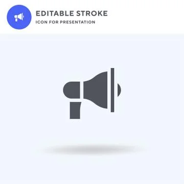 Megaphone icon vector, filled flat sign, solid pictogram isolated on white, logo Stock Illustration
