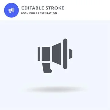 Megaphone icon vector, filled flat sign, solid pictogram isolated on white, logo 스톡 일러스트