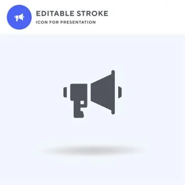 Megaphone icon vector, filled flat sign, solid pictogram isolated on white, logo 스톡 일러스트