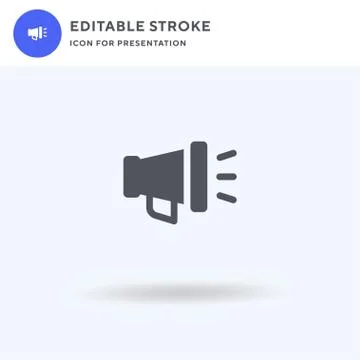 Megaphone icon vector, filled flat sign, solid pictogram isolated on white, logo Stock Illustration