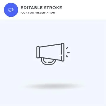 Megaphone icon vector, filled flat sign, solid pictogram isolated on white, logo イラスト素材
