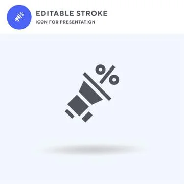 Megaphone icon vector, filled flat sign, solid pictogram isolated on white, logo イラスト素材