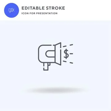 Megaphone icon vector, filled flat sign, solid pictogram isolated on white, logo Stock Illustration