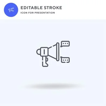 Megaphone icon vector, filled flat sign, solid pictogram isolated on white, logo Stock Illustration