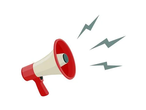 Megaphone icon vector illustration isolated on white background. Perfect for Illustrazione stock
