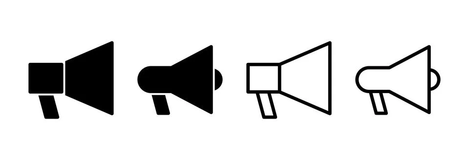 Megaphone icon vector illustration. Loudspeaker sign and symbol Stock Illustration