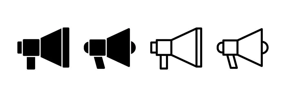 Megaphone icon vector illustration. Loudspeaker sign and symbol Stock Illustration