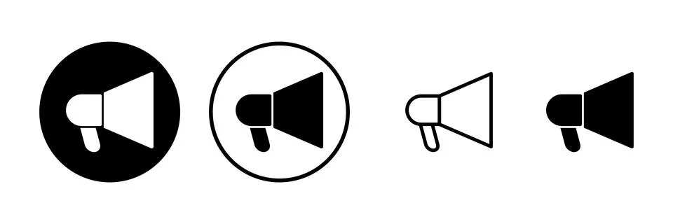 Megaphone icon vector illustration. Loudspeaker sign and symbol Stock Illustration