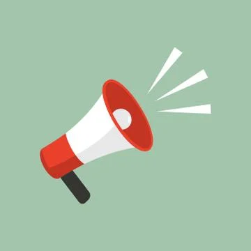 Megaphone Icon Vector Logo Design Template. ESP 10 Stock Illustration