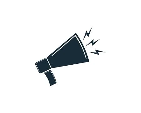Megaphone Icon Vector Logo Template Illustration Design Stock Illustration