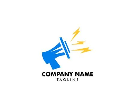Megaphone Icon Vector Logo Template Stock Illustration