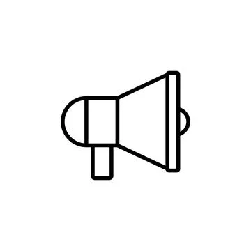 Megaphone icon vector. Loudspeaker icon vector. Illustrazione stock