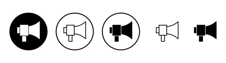 Megaphone icon vector. Loudspeaker sign and symbol Stock Illustration