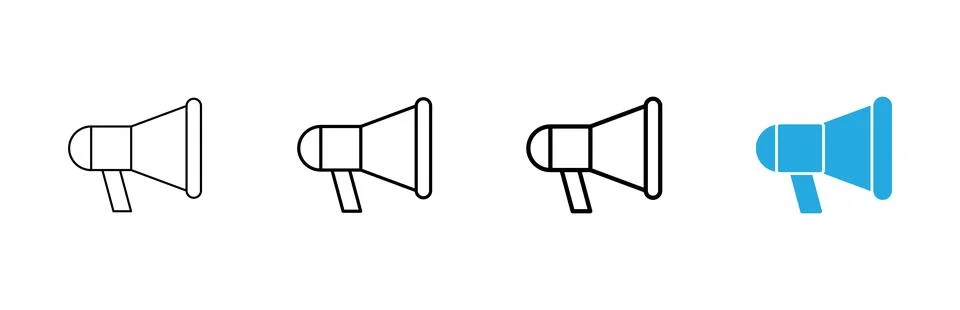 Megaphone icon vector. Loudspeaker sign and symbol Stock Illustration