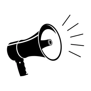 Megaphone icon. Web design. Flat style. Isolated on white background. Vector Illustrazione stock