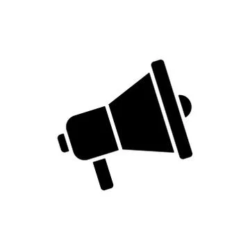 Megaphone icon on white background Stock Illustration